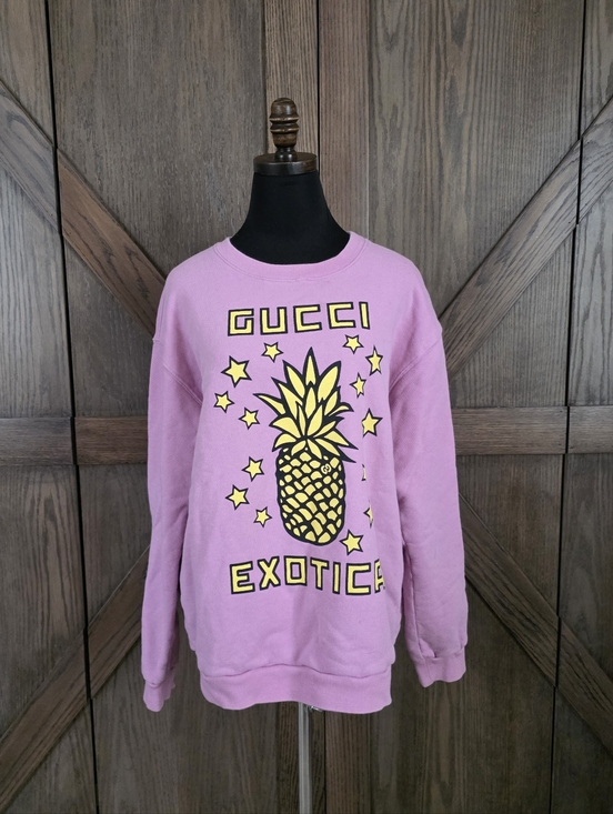 Gucci Sweaters - Gucci Pink Pineapple Graphic Sweatshirt